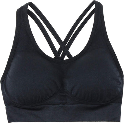 Women's Cross Back Sport Bras,Adjustable Straps