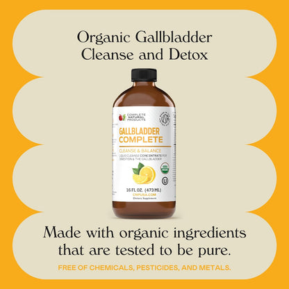 Gallbladder Complete 8oz - Natural Organic Liquid Gallstones Cleanse, Support, &amp; Sludge Formula Supplement