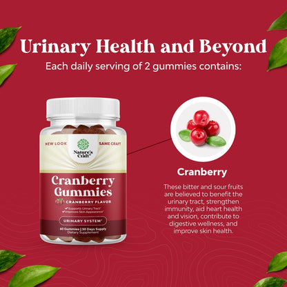 Natural Cranberry Gummies for Women and Men