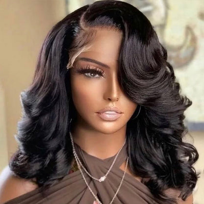 5X5 Shoulder Length HD Lace Wavy Bob Closure Wig 13x4 Lace Front Human Hair Wigs