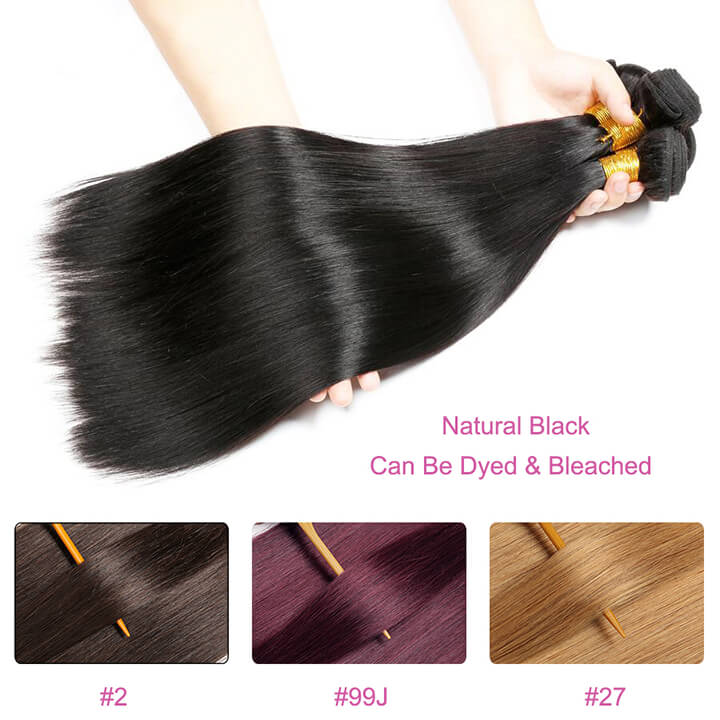 1/3 Bundles Straight Hair Bundles 1/3 Piece Human Hair Extensions For Women 8-30 Inch
