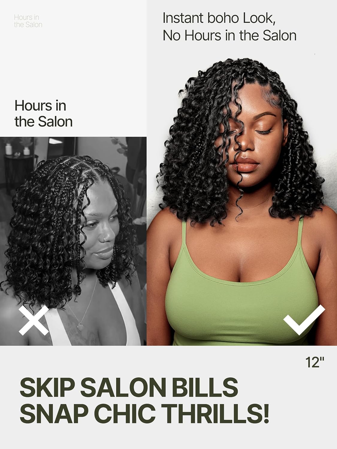 Cruly Boho Braided Wig Water Wave 13x6 HD Lace Frontal