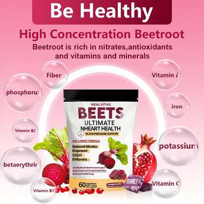 Beetroot Chewable Gummies Contains COQ10