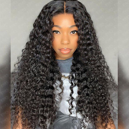 Curly Glueless Pre Cut 5x6 Crystal Lace Wig Preplucked Human Hair Wigs