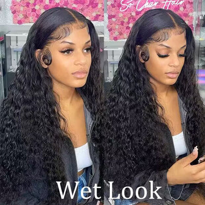 7x5 Pre Everything Glueless Water Wave Wigs Pre Cut 13x5 Lace Human Hair Wigs