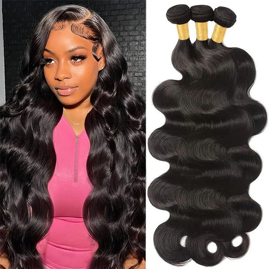 Body Wave Bundles Human Hair Extension Hair Weave Bundles 4 Piece For Women