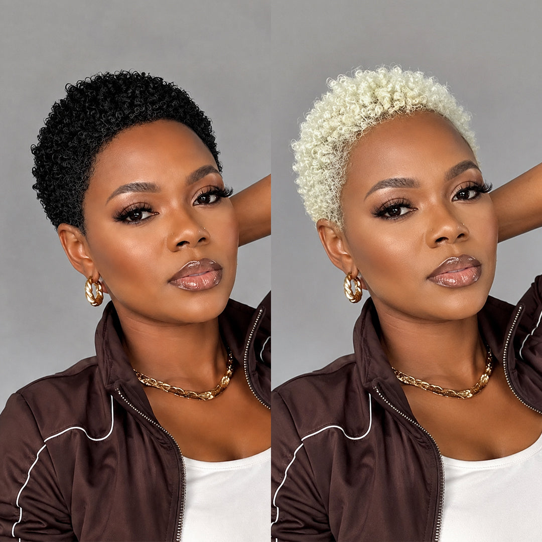 Pixie 13X4  Short Curly Hair