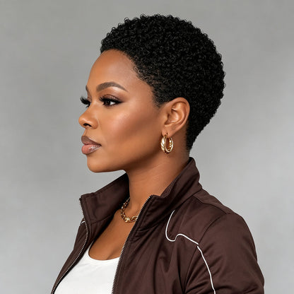 Pixie 13X4  Short Curly Hair