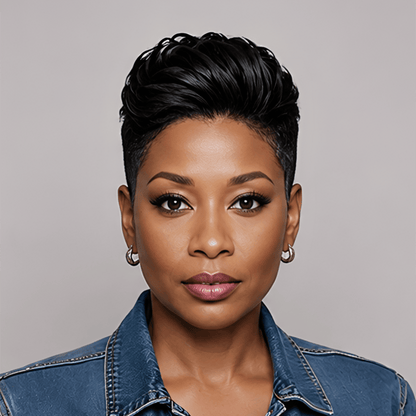 13X4 Lace Pixie Short Cut Wig For Black Women