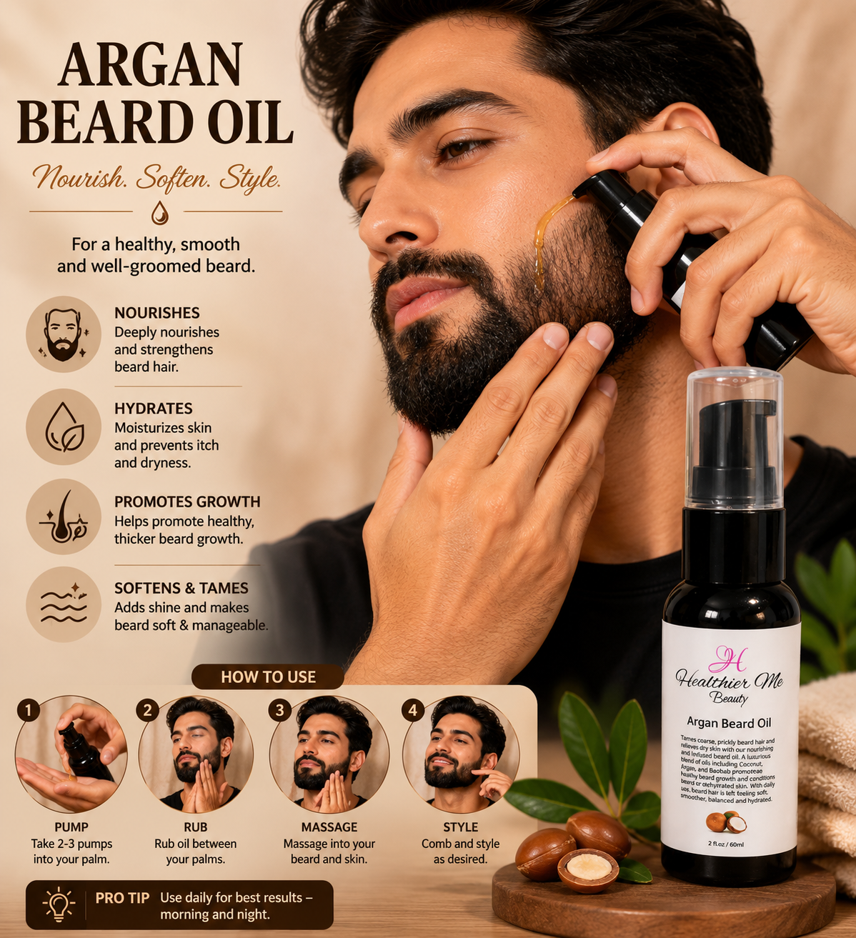 Argan Conditioning Beard Oil (Fragrance - Phoenix)