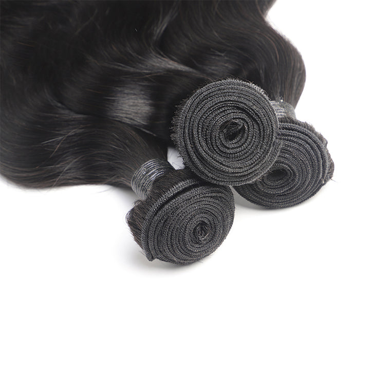 Body Wave Hair 3 Bundles With 13x4 Frontal Single Invisiable Knots Human Hair Bundles With Lace Frontal