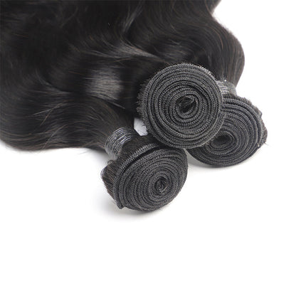 Body Wave Hair 3 Bundles With 13x4 Frontal Single Invisiable Knots Human Hair Bundles With Lace Frontal