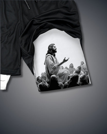 Isaiah 6:8 Jesus Performance Shorts