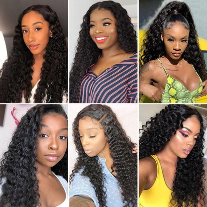 360 Lace Frontal Wig Brazilian Water Wave Lace Front Wig Glueless Human Hair Wigs