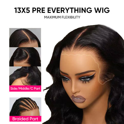 13x5 Pre Cut Lace Copper Brown Short Curly Bob Wig Glueless Human Hair Wig
