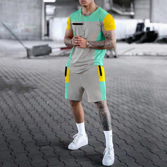 Fashion Casual Sport Short Sleeve Suits For Men