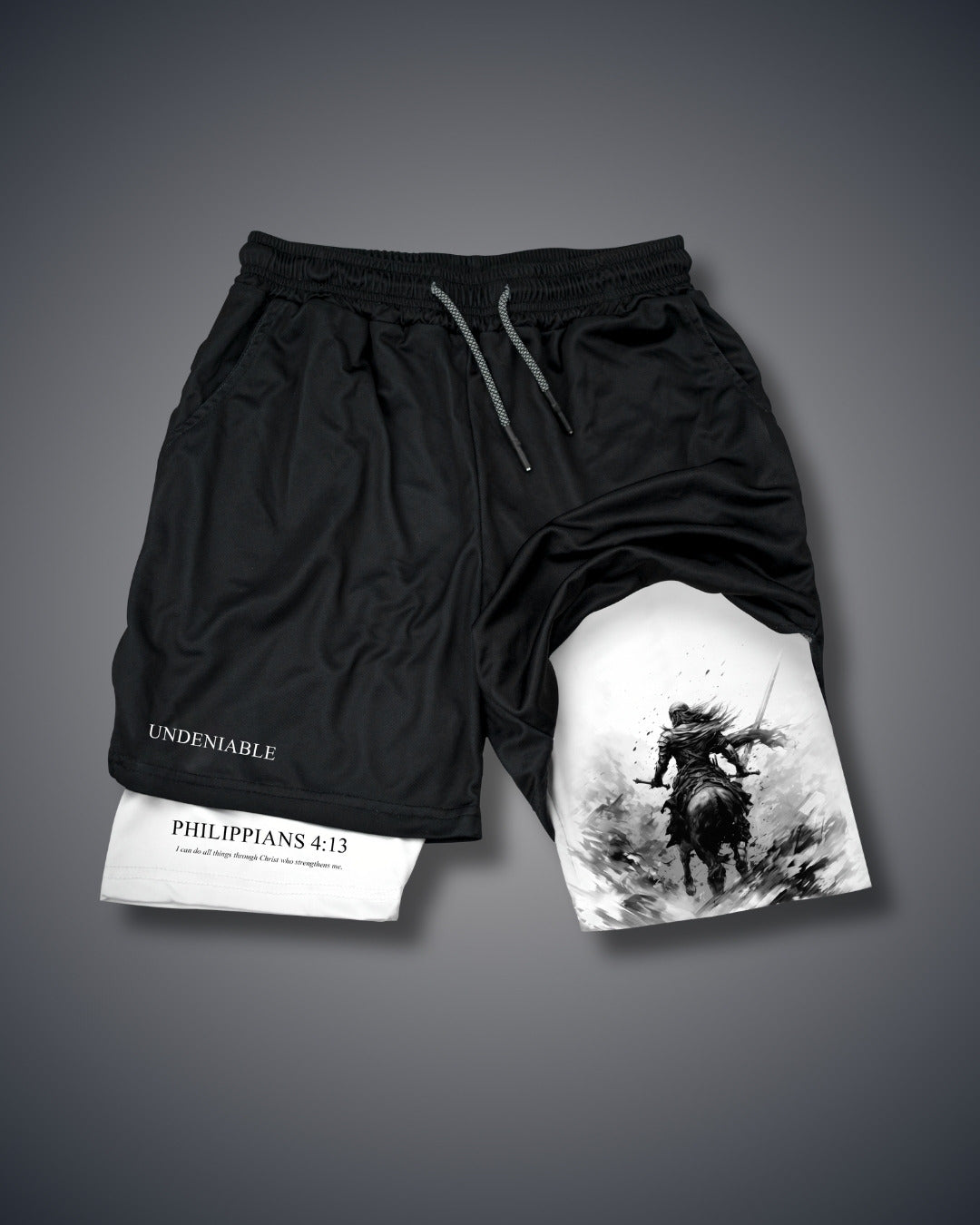 Philippians 4:13 Warrior Performance Shorts