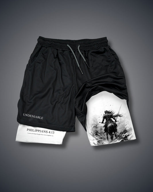 Philippians 4:13 Warrior Performance Shorts