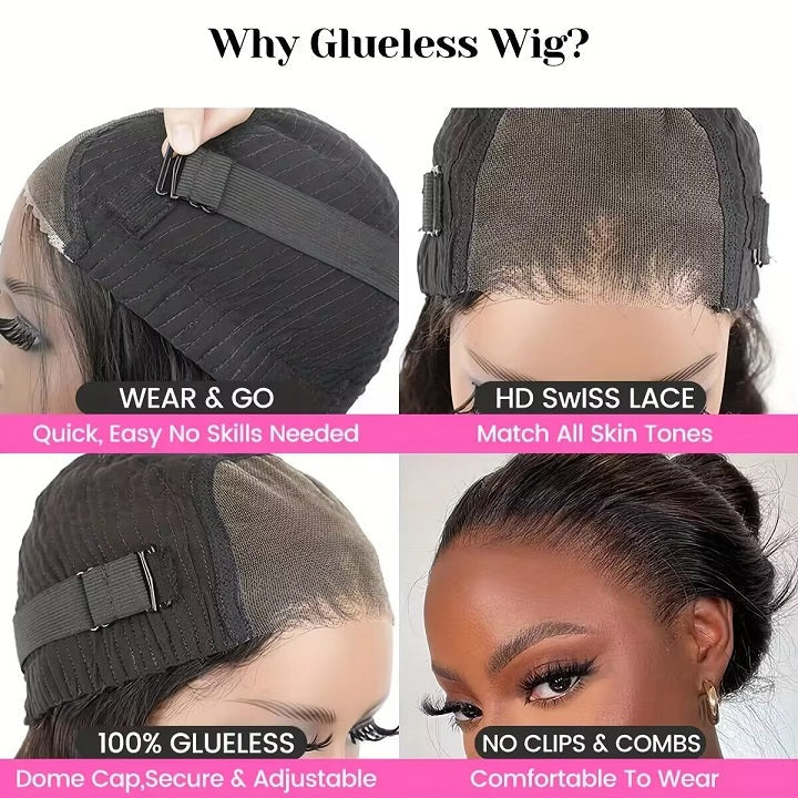 Wear&Go Glueless Pre Cut Lace Straight 5x6 Crystal Lace Bob Human Hair Wig