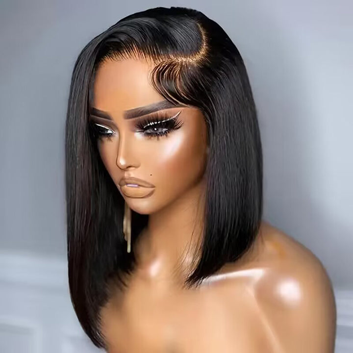 13x5 Pre-everything Bob Straight Wig Pre Cut Lace Human Hair Wig