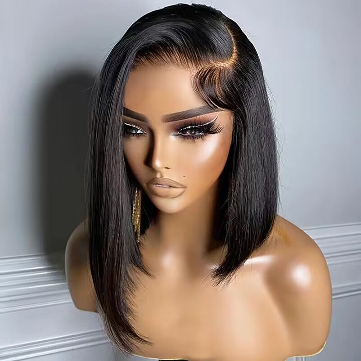 13x5 Pre-everything Bob Straight Wig Pre Cut Lace Human Hair Wig