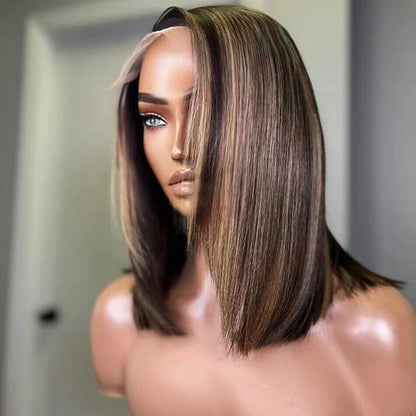 Layer Cut Piano Honey Straight Short Bob Wig 4x4 7x5 13x5 Pre Everything Glueless Human Hair Wig