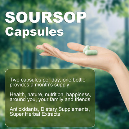 Soursop Graviola Capsules  60 CAPSULES  for Men and Women