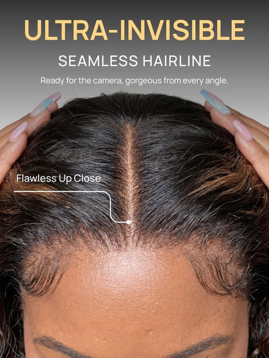 Golden Brown Highlight Water Wave Human Hair