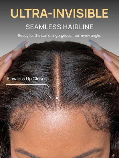 Golden Brown Highlight Water Wave Human Hair