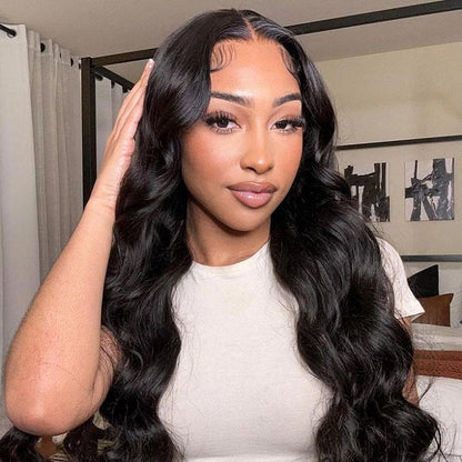 Pre Cut Lace Body Wave 9x6 Lace Glueless Preplucked Wig Human Hair