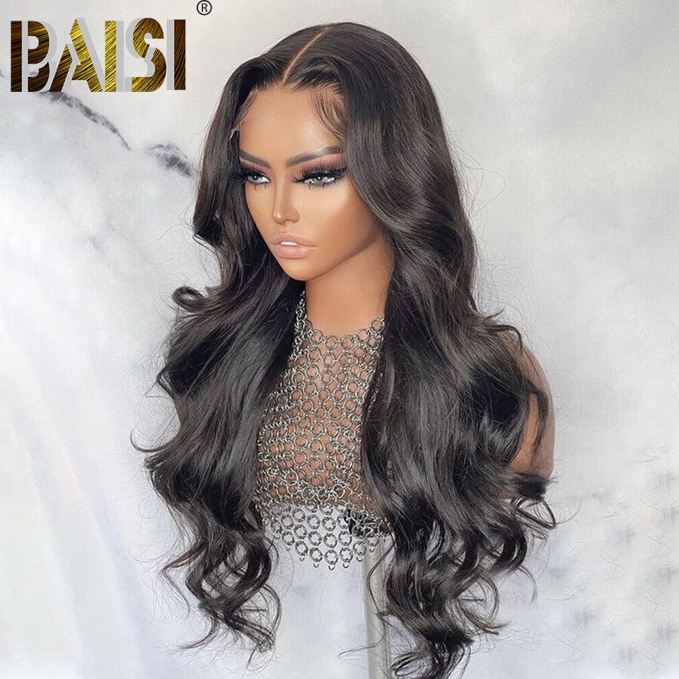 BAISI 10A 4X4 Closure Human Hair Wig ( US Warehouse )