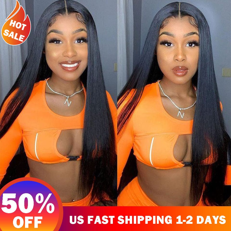 BAISI 10A 4X4 Closure Human Hair Wig ( US Warehouse )