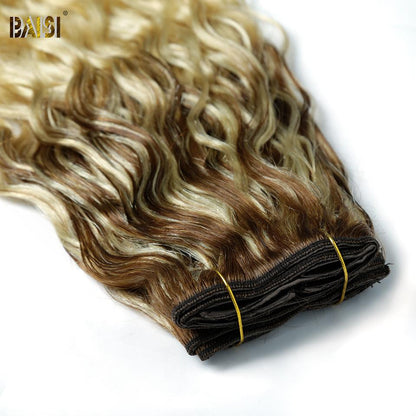 Flash Deal Wavy Clip Ins Hair Extensions F/T6/613# Color