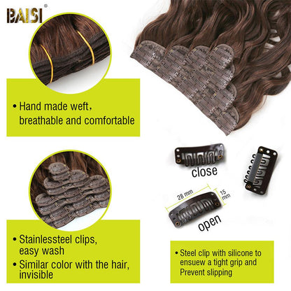 Flash Deal Wavy Clip Ins Hair Extensions F4/4/27# Color