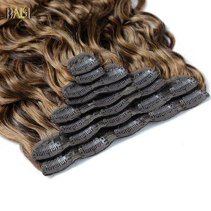 Flash Deal Wavy Clip Ins Hair Extensions F4/T30/30# Color