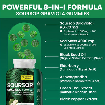Soursop Graviola 60 Gummies )