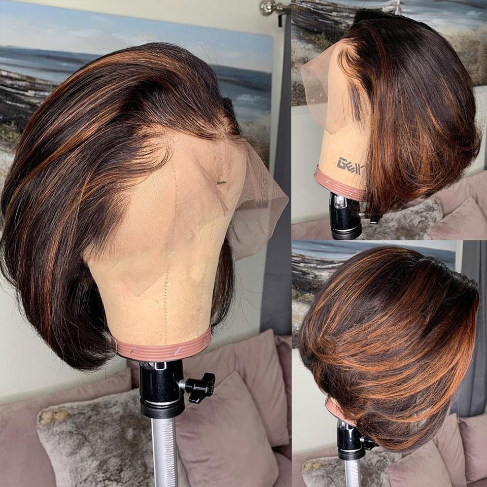 100% Human Hair Sexy Highlight Short Wig