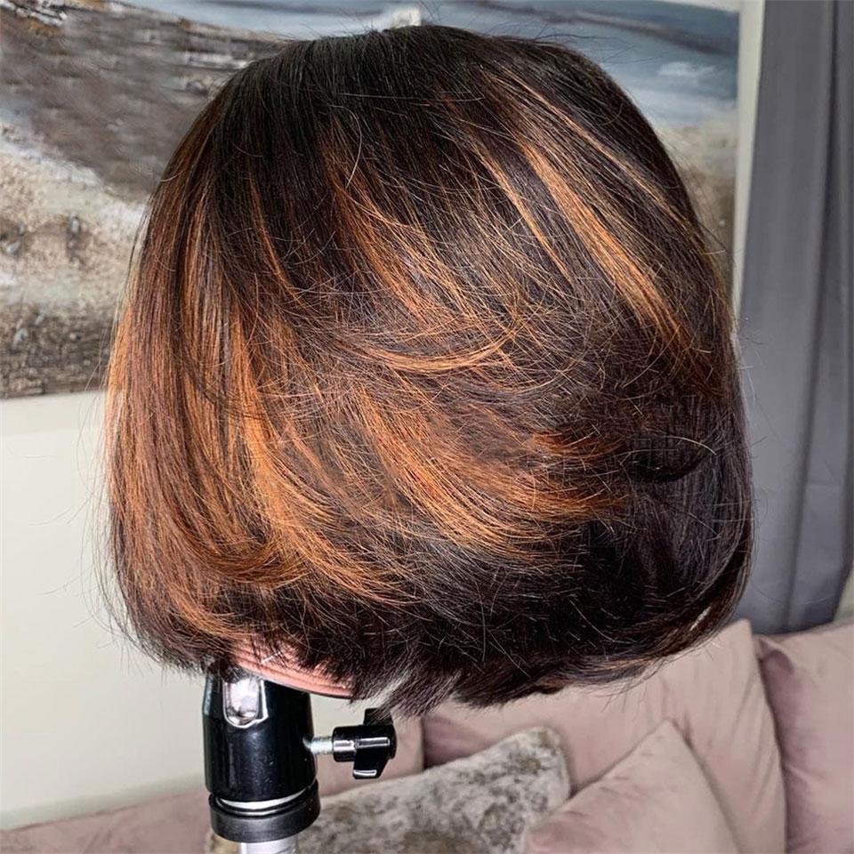 100% Human Hair Sexy Highlight Short Wig