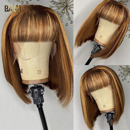 Flash Sale 100% Machine Made Human Hair BOB Wig