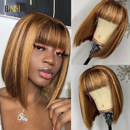 Flash Sale 100% Machine Made Human Hair BOB Wig