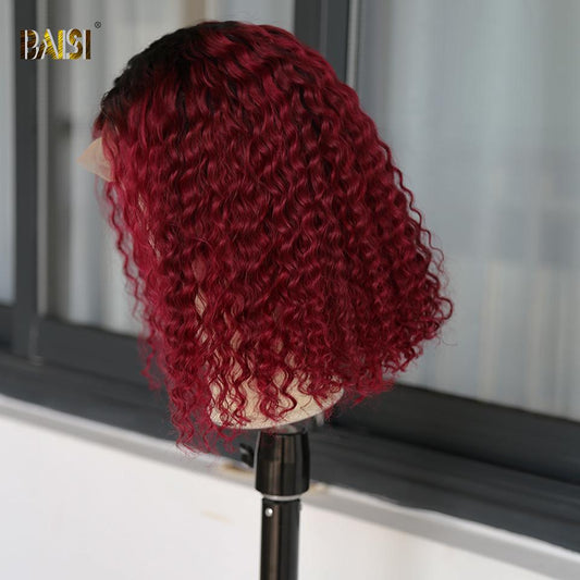 Color Bob Wig 1b/99j 100% Human Hair