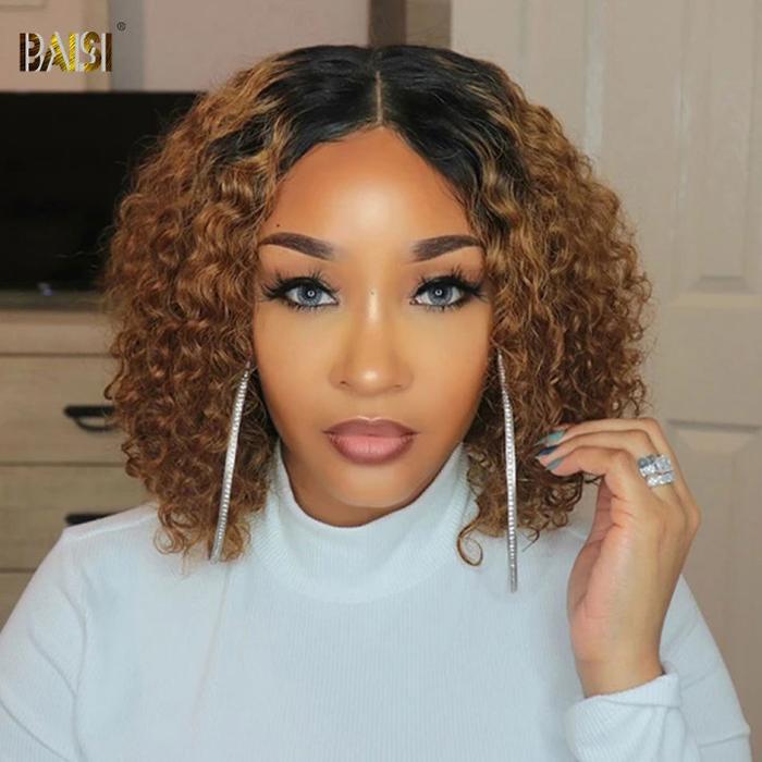 Color Bob Wig Wavy Hair Human Hair ( Shop by Look 3)  ON SALE