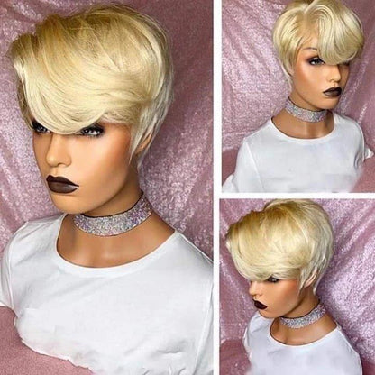 Pixie Cut Wig PrePlucked Hairline 100% Human Hair