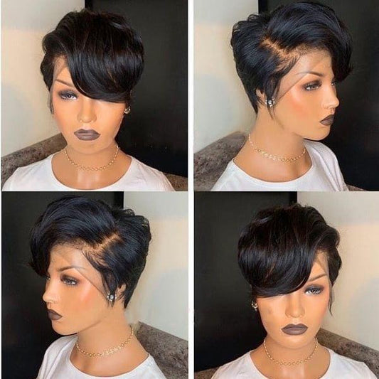 Pixie Cut Wig PrePlucked Hairline 100% Human Hair