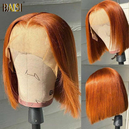 Orange Ginger Color Human Hair BOB Wig