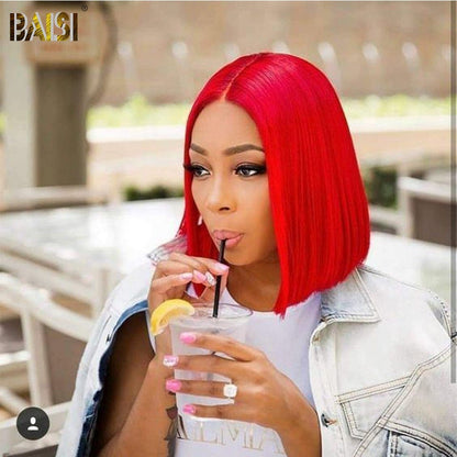 Color Bob Lace Wig Human Hair