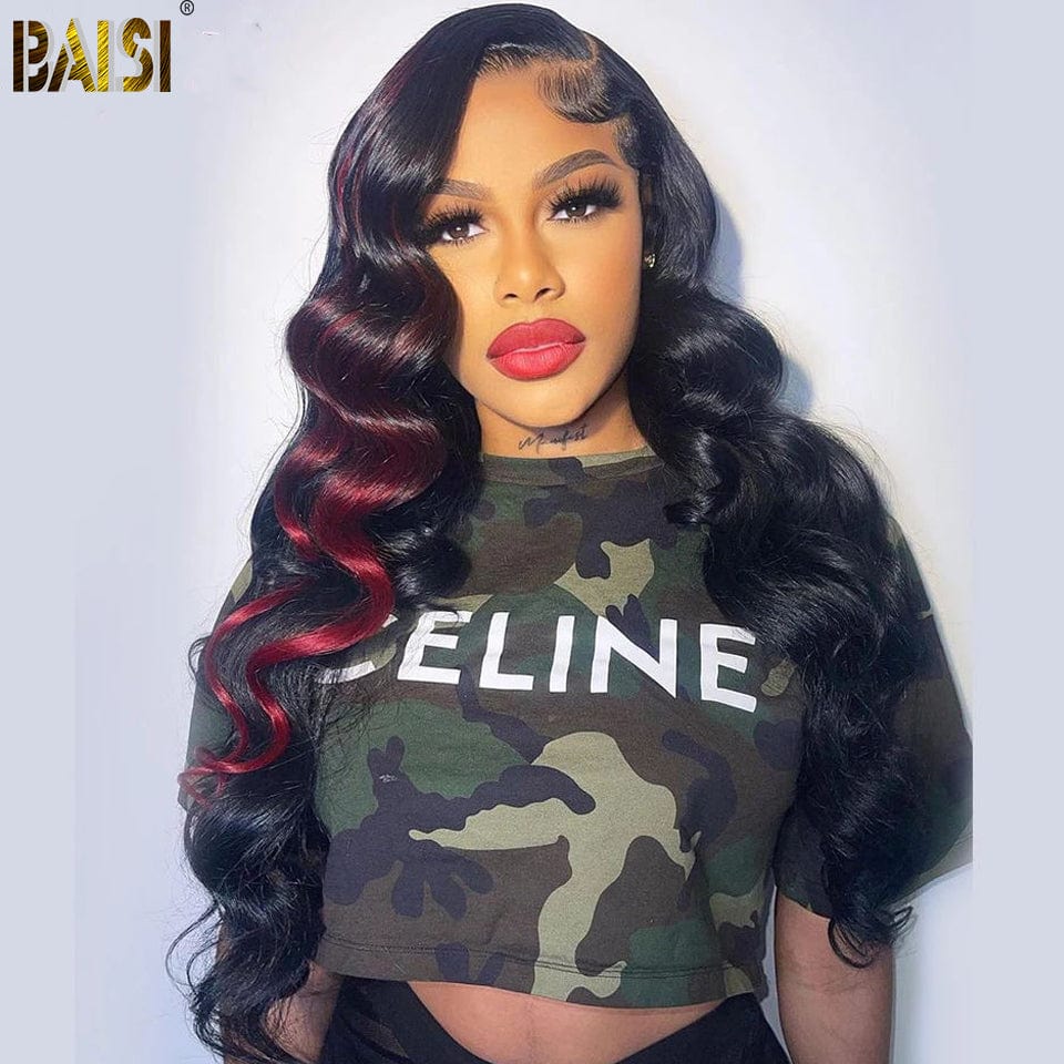 Highlight Red Color Body Wave Wig