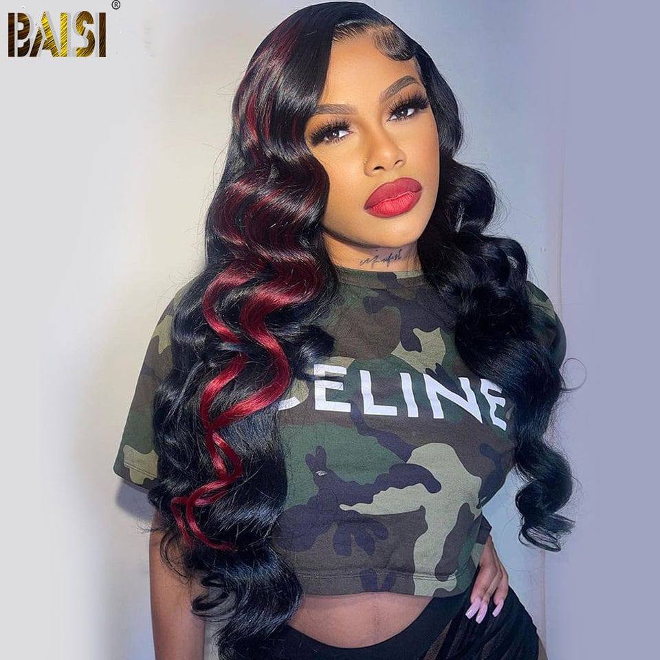 Highlight Red Color Body Wave Wig