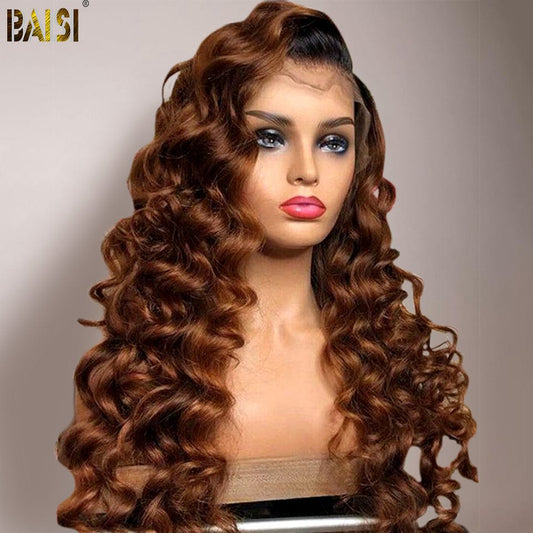 Ombre Dark Brown Loose Wave Hair Wig