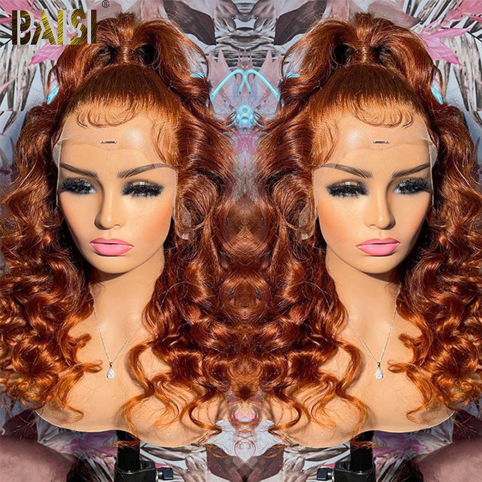 Orange Ginger Colored Loose Wave Wig